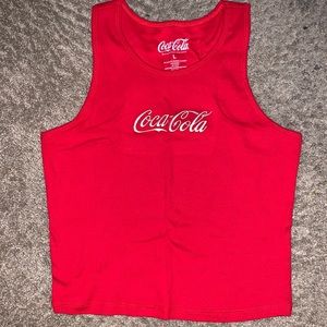 Red Coca Cola Tank Top - Cropped